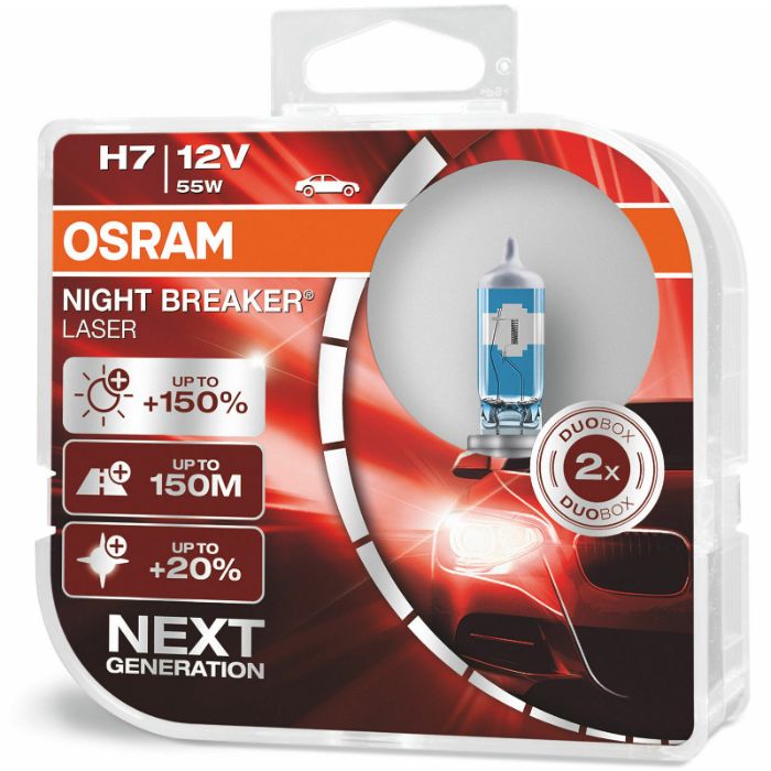 H1/H3/H4/H7 OSRAM Night Breaker+150% 64150NL/64151NL/64193NL/64210NL