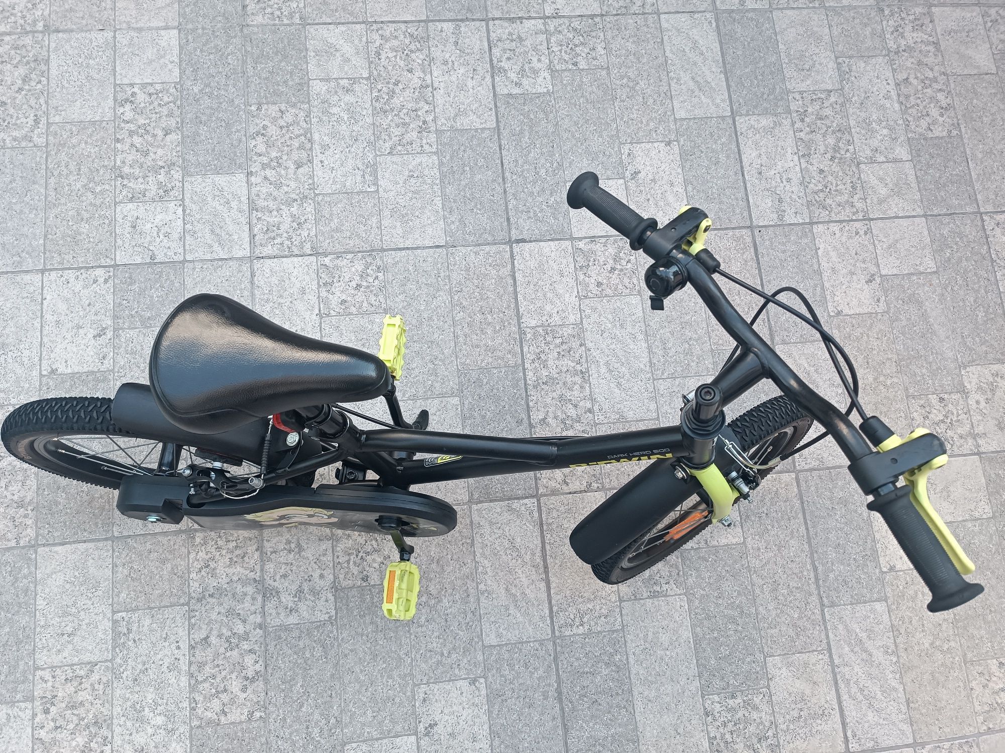 BICICLETA 16 POLEGADAS 4,5-6 ANOS 500 DARK HERO B'TWIN