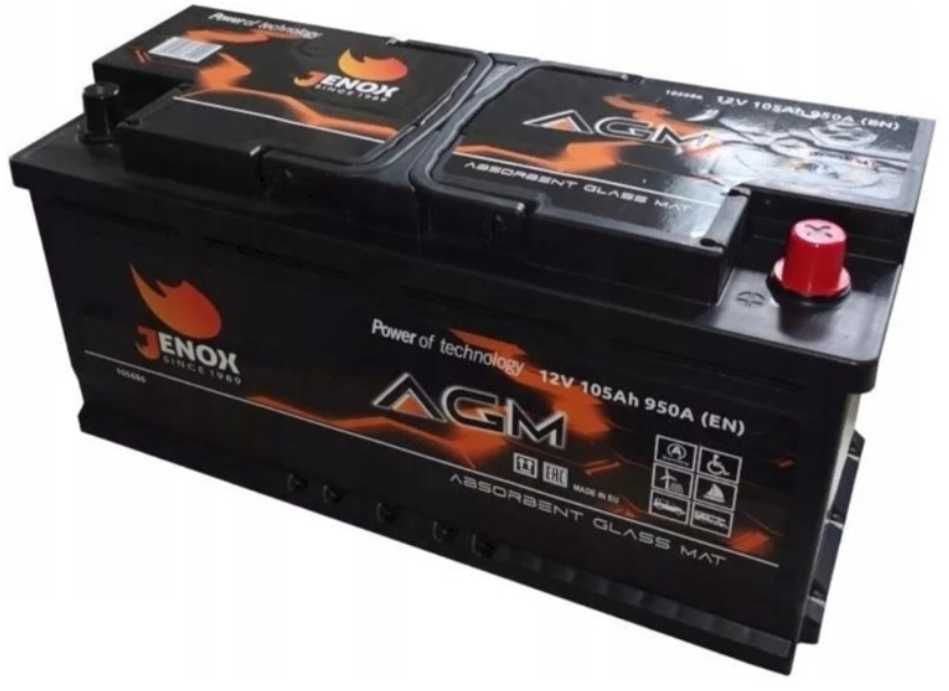 Akumulator Jenox AGM START-STOP 12V 105ah 950a P+ Radom WYSYŁKA