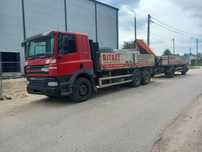 DAF CF85 6x4 żuraw HDS Palfinger PK22002-EH z przyczepą ZASŁAW D-659