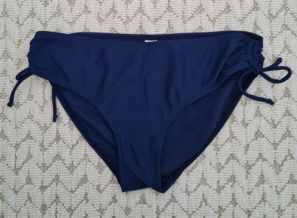 Reserved strój bikini pasy granatowe L + majtki C&A