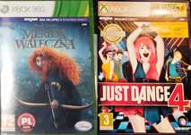 Gry Kinect Xbox 360 Just dance 4 i Merida Waleczna