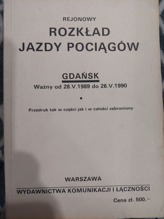 Rejonowy Rozkład Jazdy Pociągów Gdańsk