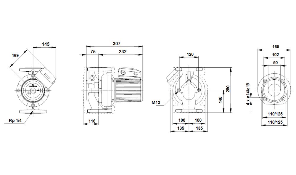 Pompa LFP Grundfos UPS 50-120/F 50POt120 A/B