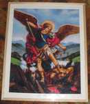 Obraz diamond painting oprawiony św. Michał Archanioł