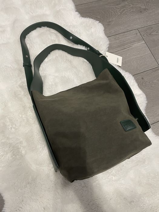 замшева сумка тоут