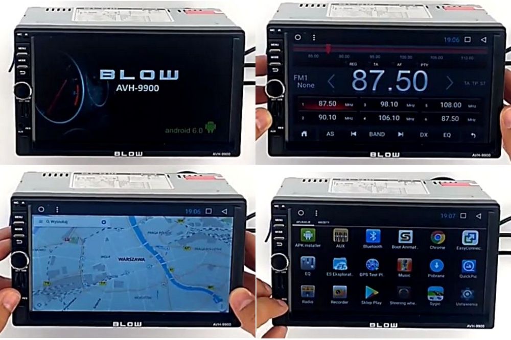 Radio Samochodowe BLOW 2DIN Nawigacja GPS BT SD ANDROID Internet WiFi