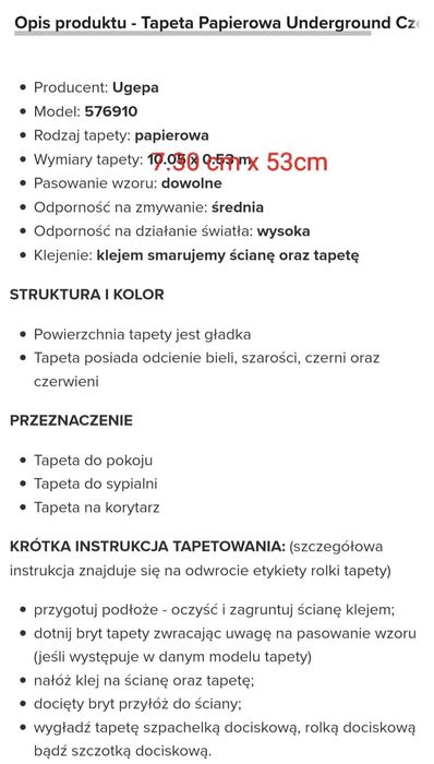 Tapeta Papierowa Underground Czerwony