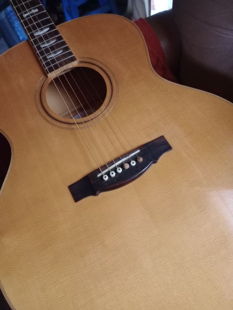 Guitarra acústica jumbo cordas de aço