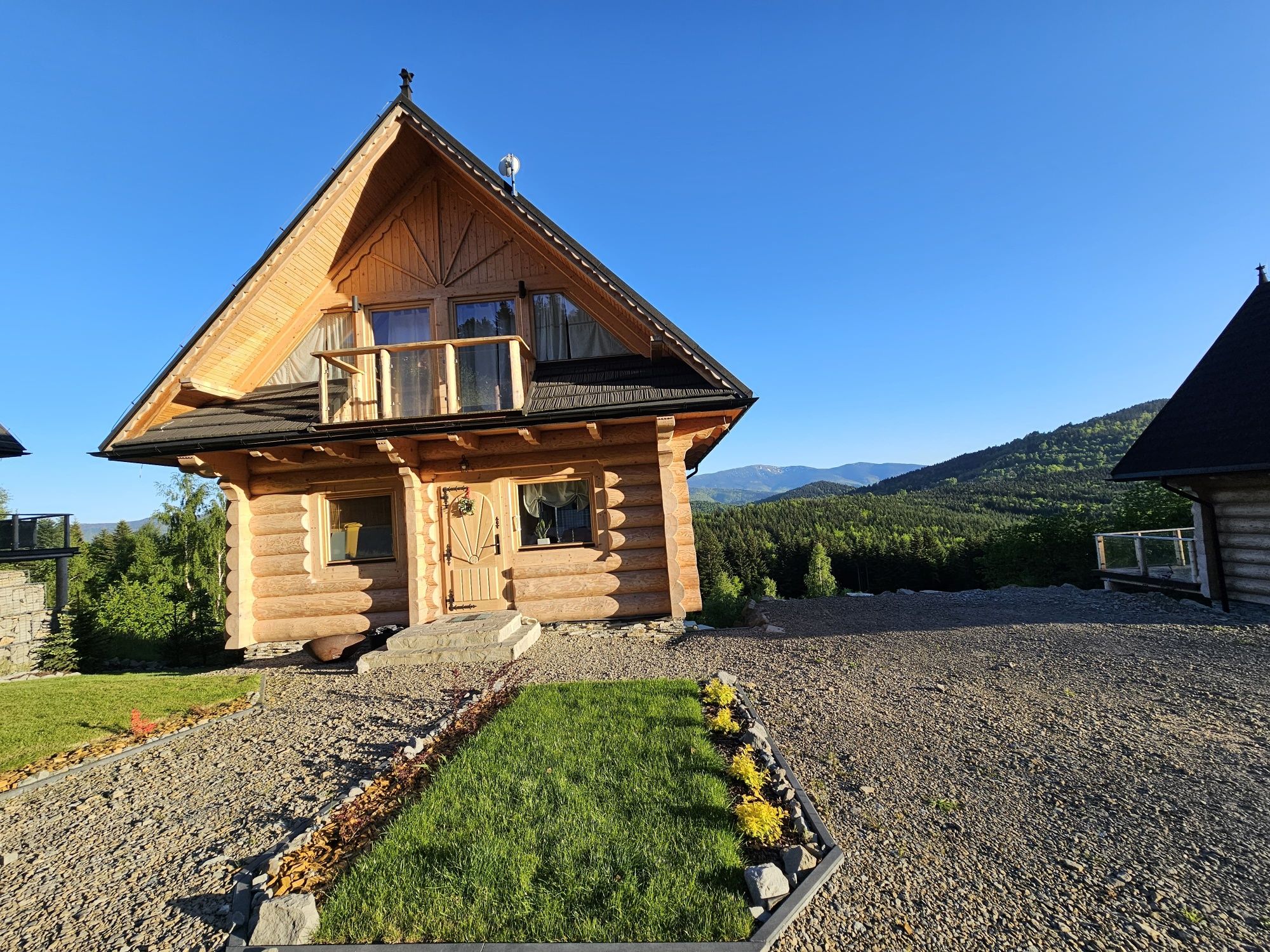 Domek z bali z widokiem na Babią Górę