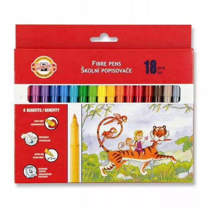Flamastry Koh-I-Noor 18 szt.. Koh-I-Noor. Nowy Produkt