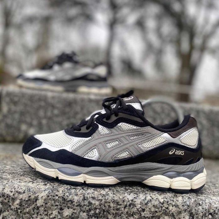 Кроссовки Женские Asics Gel-NYC Black Ivory Grey/Кросівки Жіночі Асікc