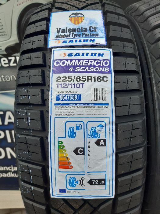 4x Opona Wielosezonowa 225/65 R16C 112T Sailun Commercio 4s Master