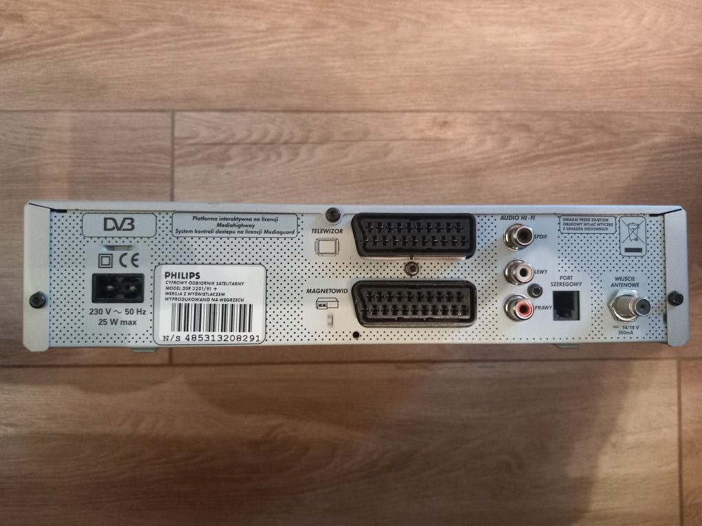 Dekoder Philips DSR 3201/91+ wersja z wyświetlaczem.
