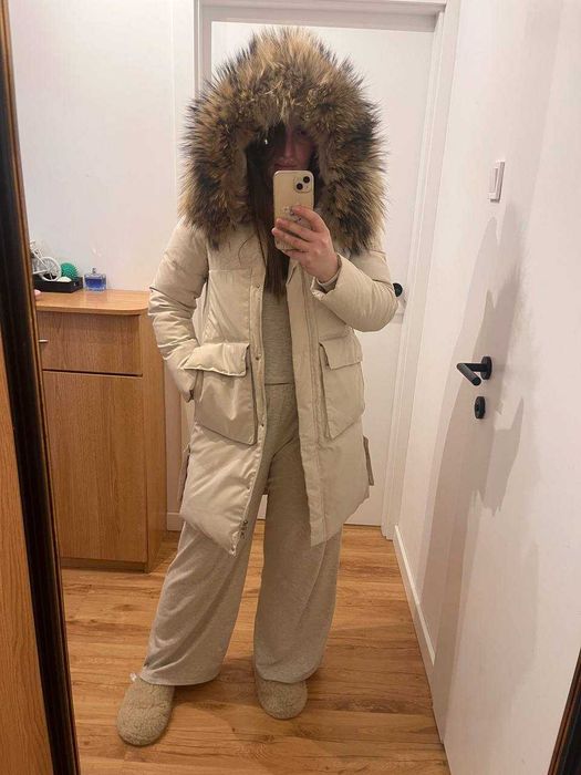 Płaszcz puchowy Max Mara z naturalnym wypełnieniem z puchu gęsiego