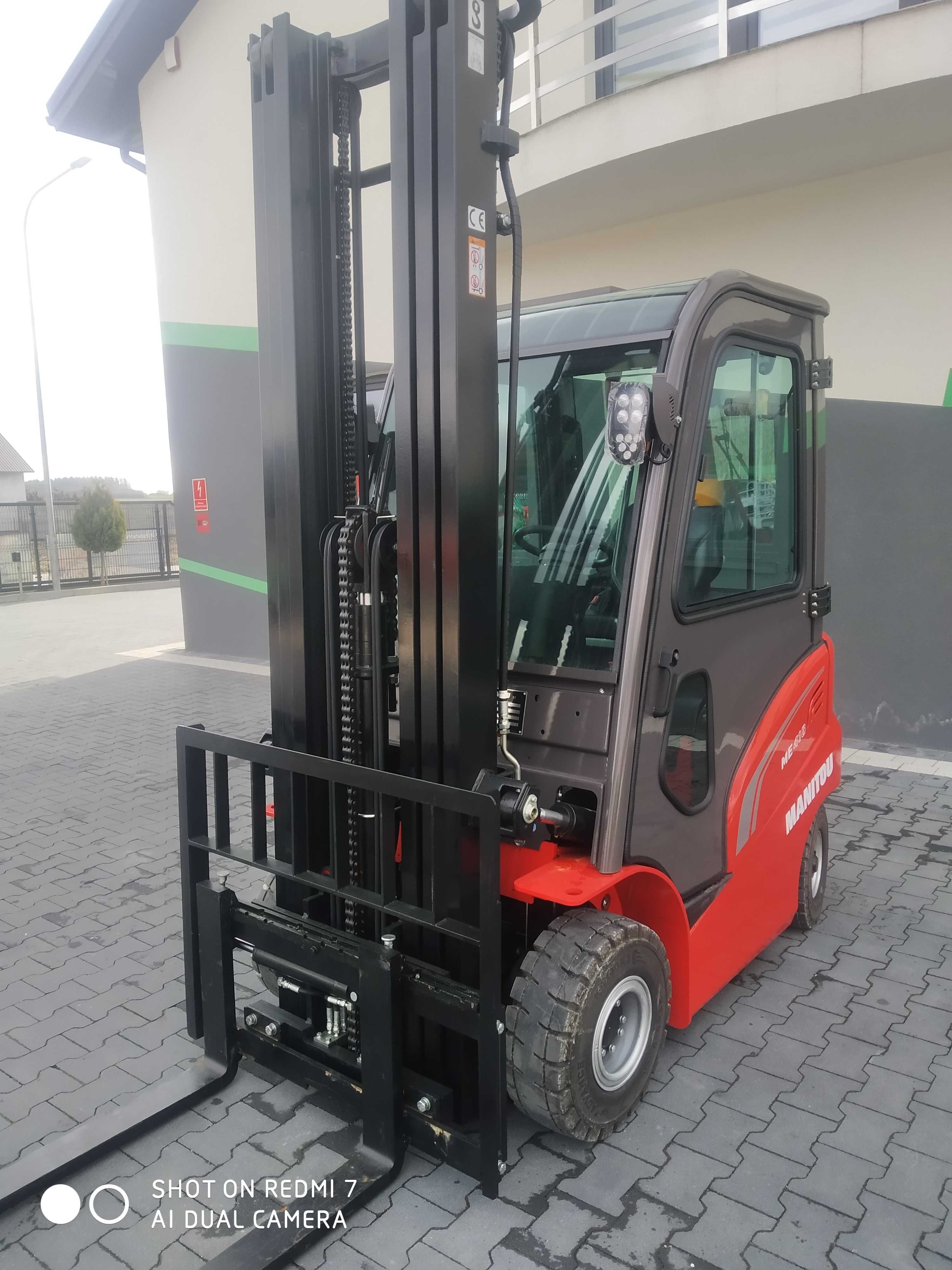 Wózek widłowy elektryczny MANITOU ME418 48V Triplex 6m NOWY!