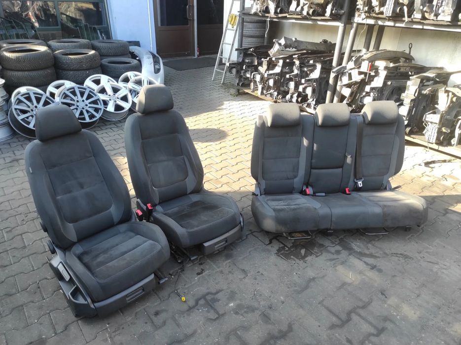 VW GOLF 5 6 PLUS FOTELE TAPICERKA SIEDZENIA KOMPLET SPORTY ALCANTARA STOLIKI KANAPA WYSYŁKA !!!!