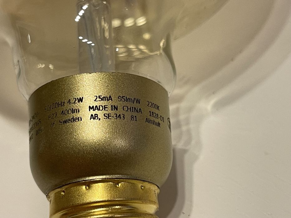 Żarówka LED 125mm kula !!! E27/400lm/4,2W/2200K !!!