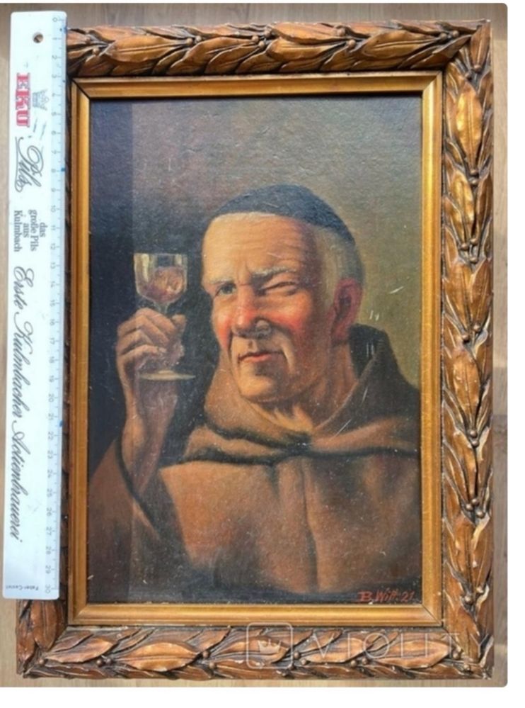 Картина Монах і вино(репродукція)