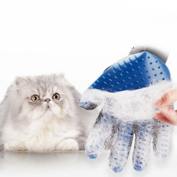 Массажная перчатка для вычесывания шерсти животных, собак