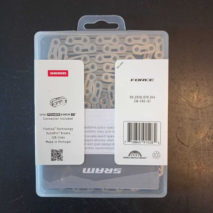 Corrente SRAM Force E1 Flattop 12s com PowerLock D1 126 Elos
