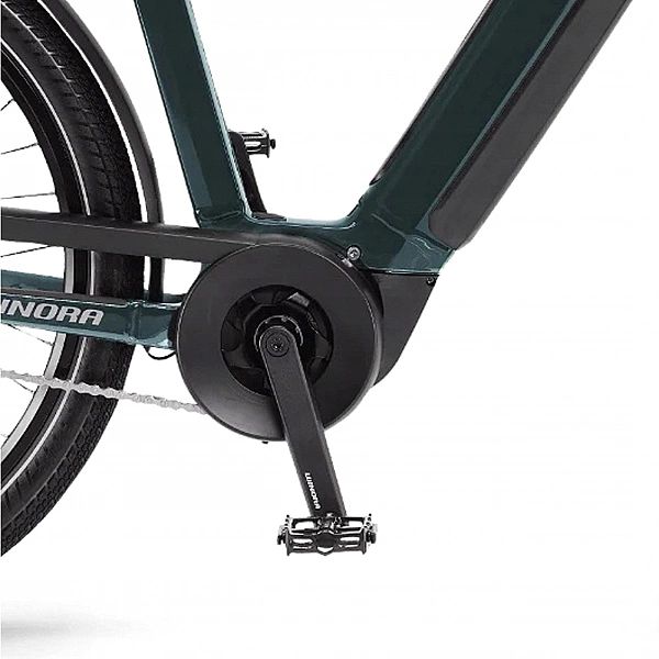 Rower elektryczny Winora Sinus N8 rama 56 cm aluminium zielony 250 W