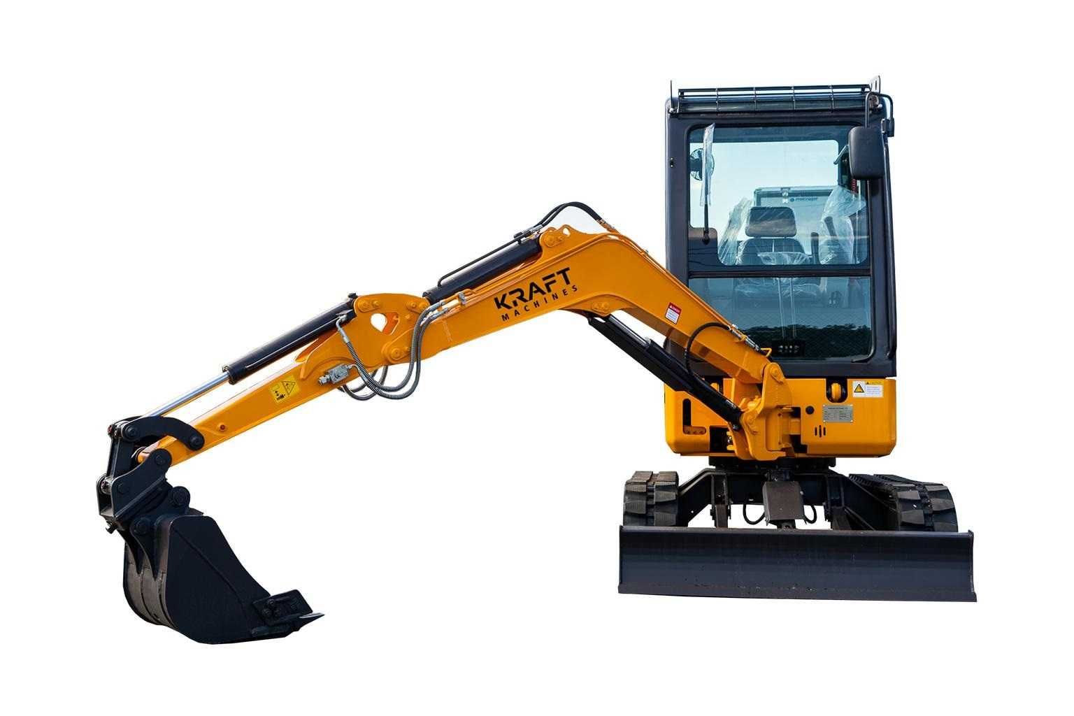 Minikoparka KRAFT KE28 2700KG 3 łyżki Yanmar, Kubota NOWA