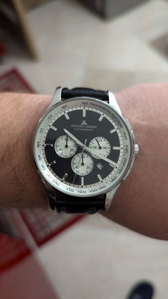 Часы Jacques lemans 1-1619 chronograph, годинник хронограф