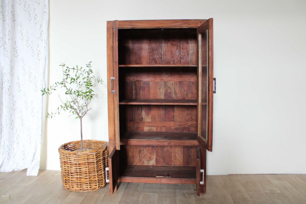 Komoda witryna kolonialne egzotyczna drewniana