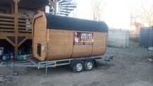 Mobilna Sauna & beczka do morsowania -mobilne spa. Wynajem pod dom.