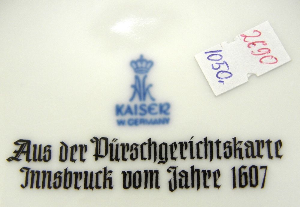 бокал пивной кружка фарфор винтаж олово Германия Кайзер