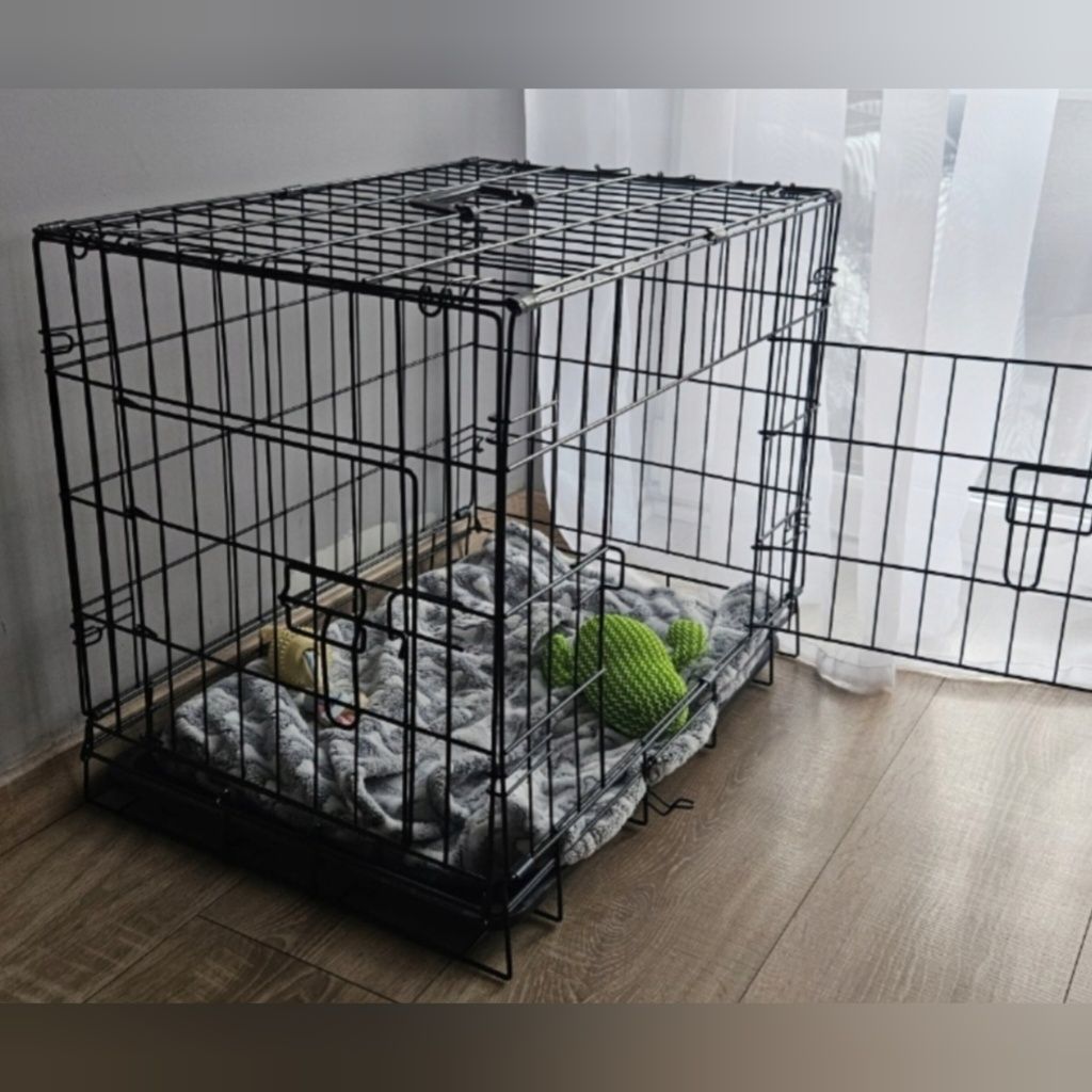 Klatka kojec metalowa kennel przenośna składana dla psa kennelowa duża
