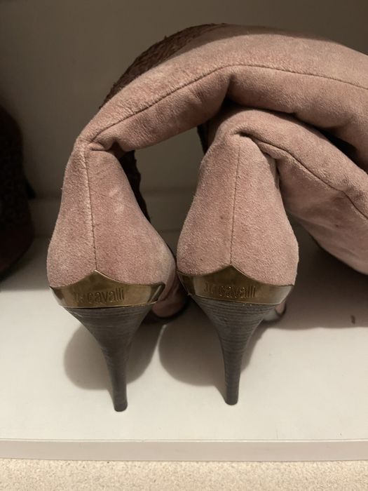 Kozaki kowbojki skora weża na obcasei Just Cavalli