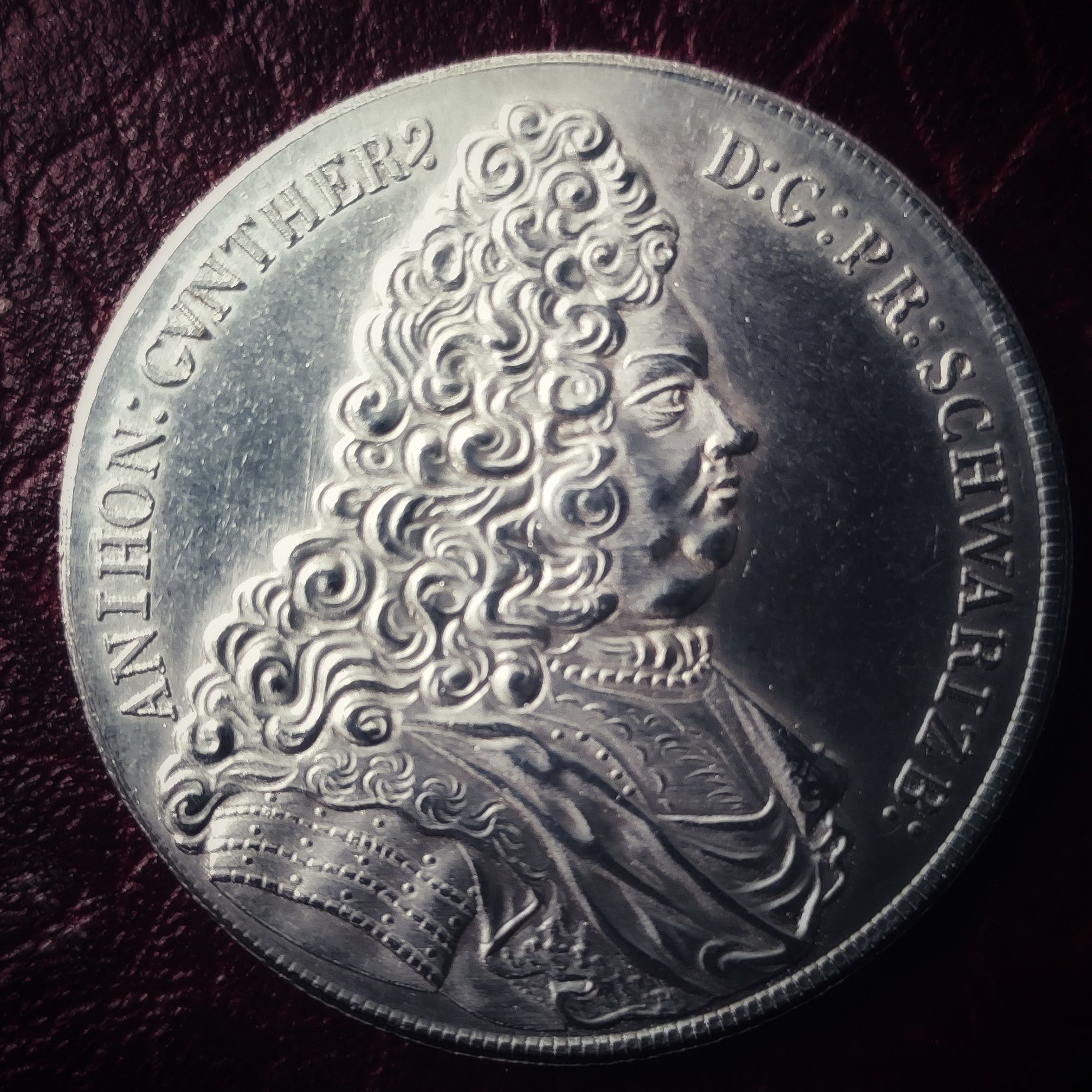 Stara Moneta Prusy Talar Anihon Gunther 1711r
