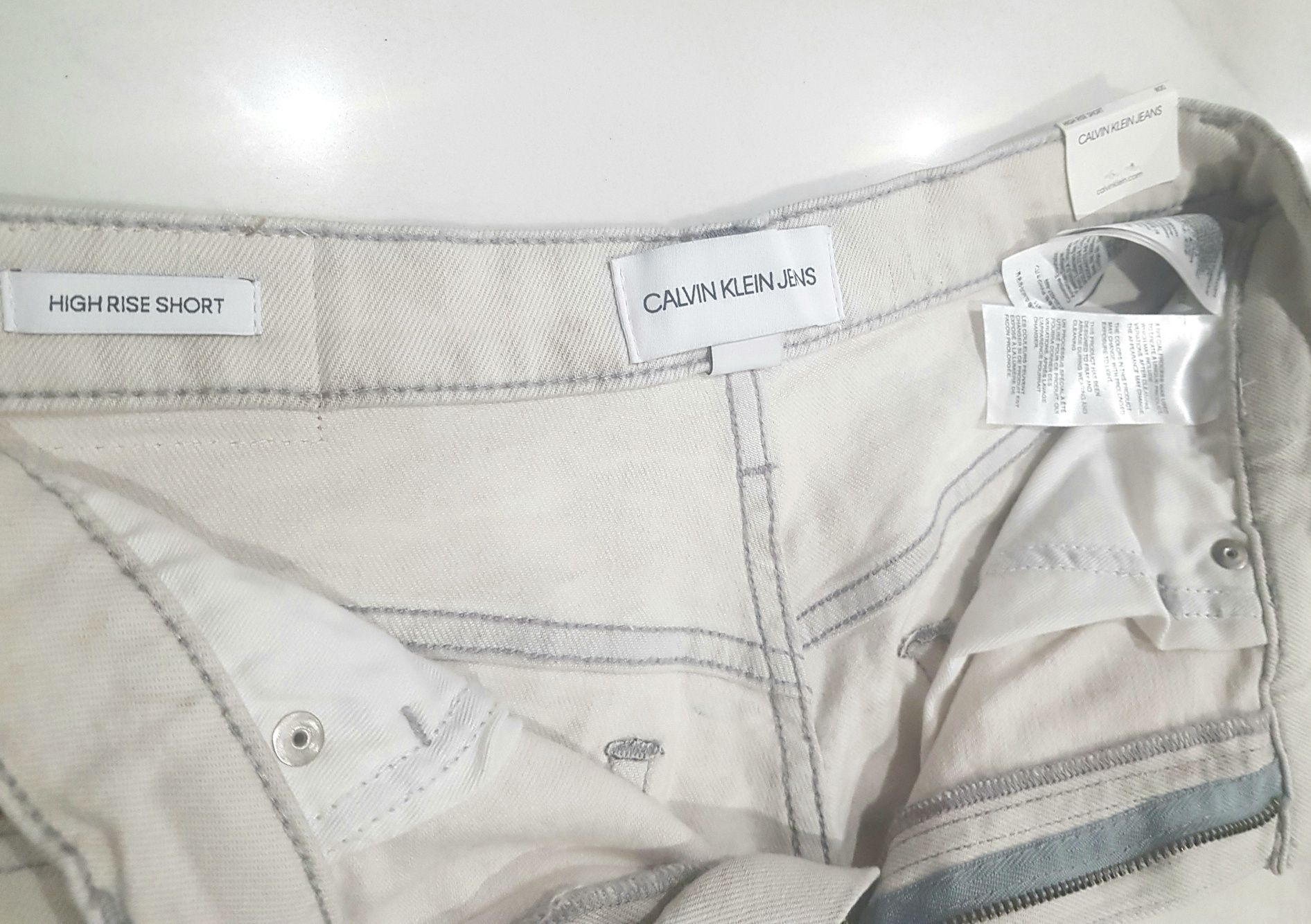 Szorty jeansowe z wysokim stanem Calvin Klein r.30