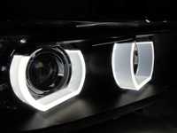 Farois de XENON Angel Eyes 3D Tipo U BMW E90 / E91 05-08 Fundo Preto