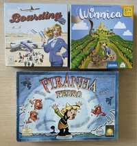 3 gry: BOARDING, Winnica, Piranha Pedro