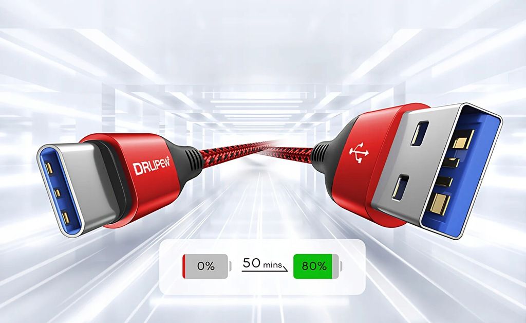 3x Kabel USB do USB-C Zestaw Trzech Sztuk 2m