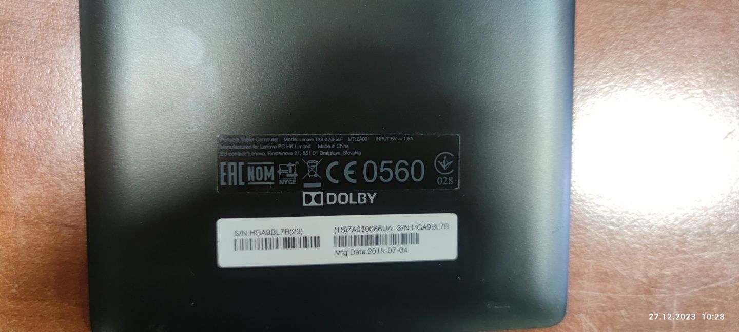 Lenovo TAB 2 A8-50F на запчастини