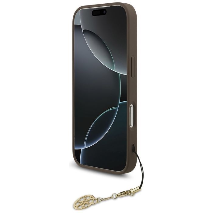 Etui GUESS 4G Charms Collection MagSafe do Iphone 17 Pro brązowy