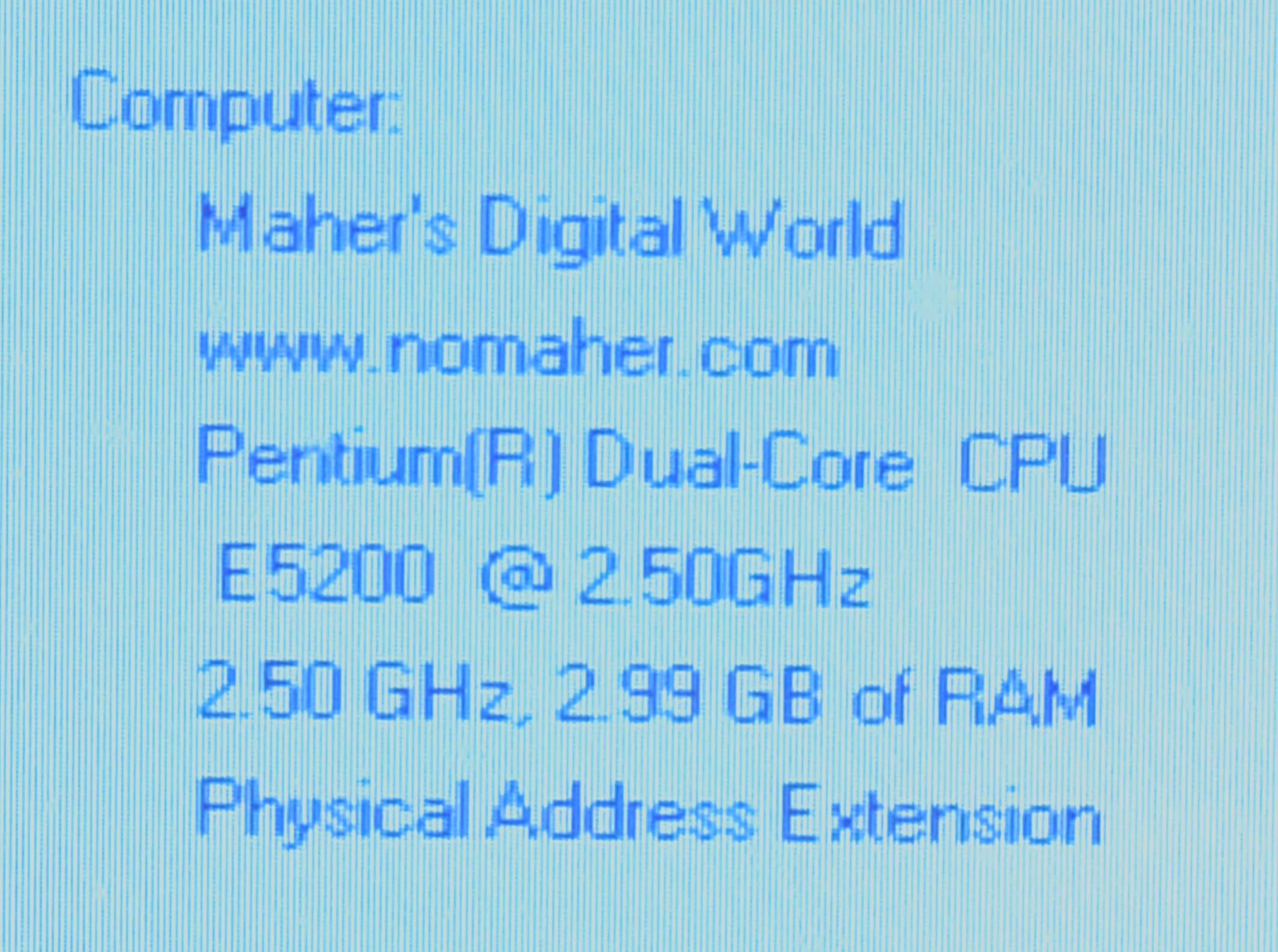 stary PC pentium E 5200  z monitorem CRT 15 cali na chodzie