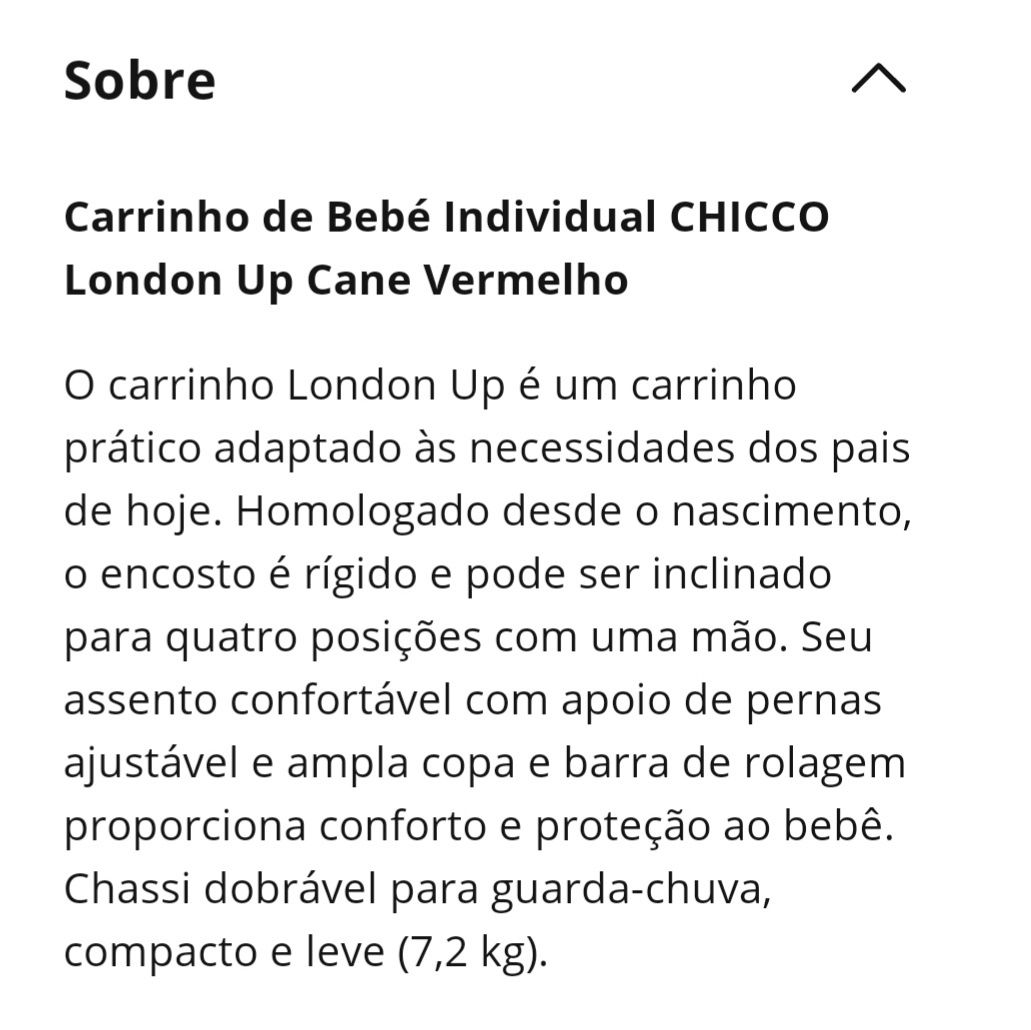 Carrinho de bebe Chicco London Up