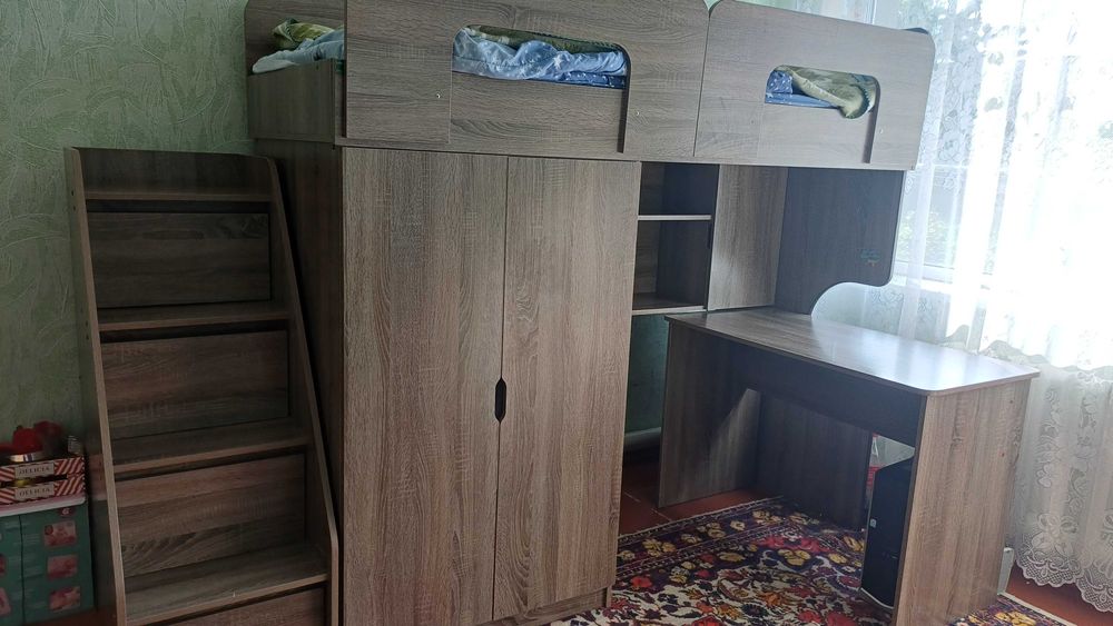 Дитяче ліжко горище з матрацом. Нове в упакуванні