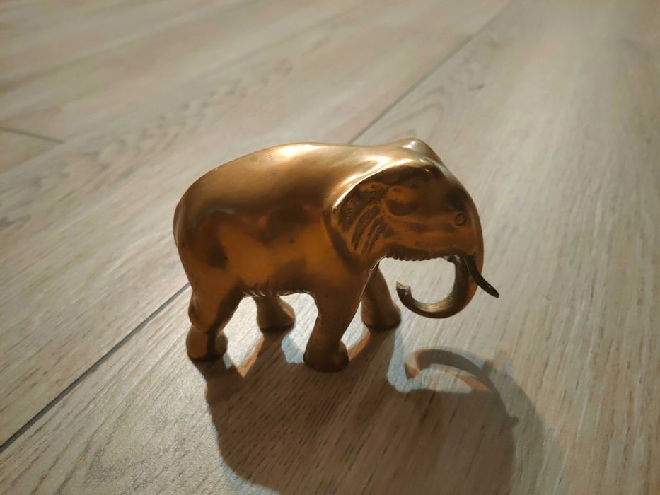 Mosiężny słonik figurka