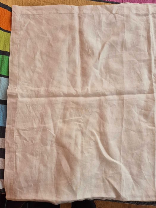 Obrus lniany biały firmy "Lniany zakątek" 160x340cm