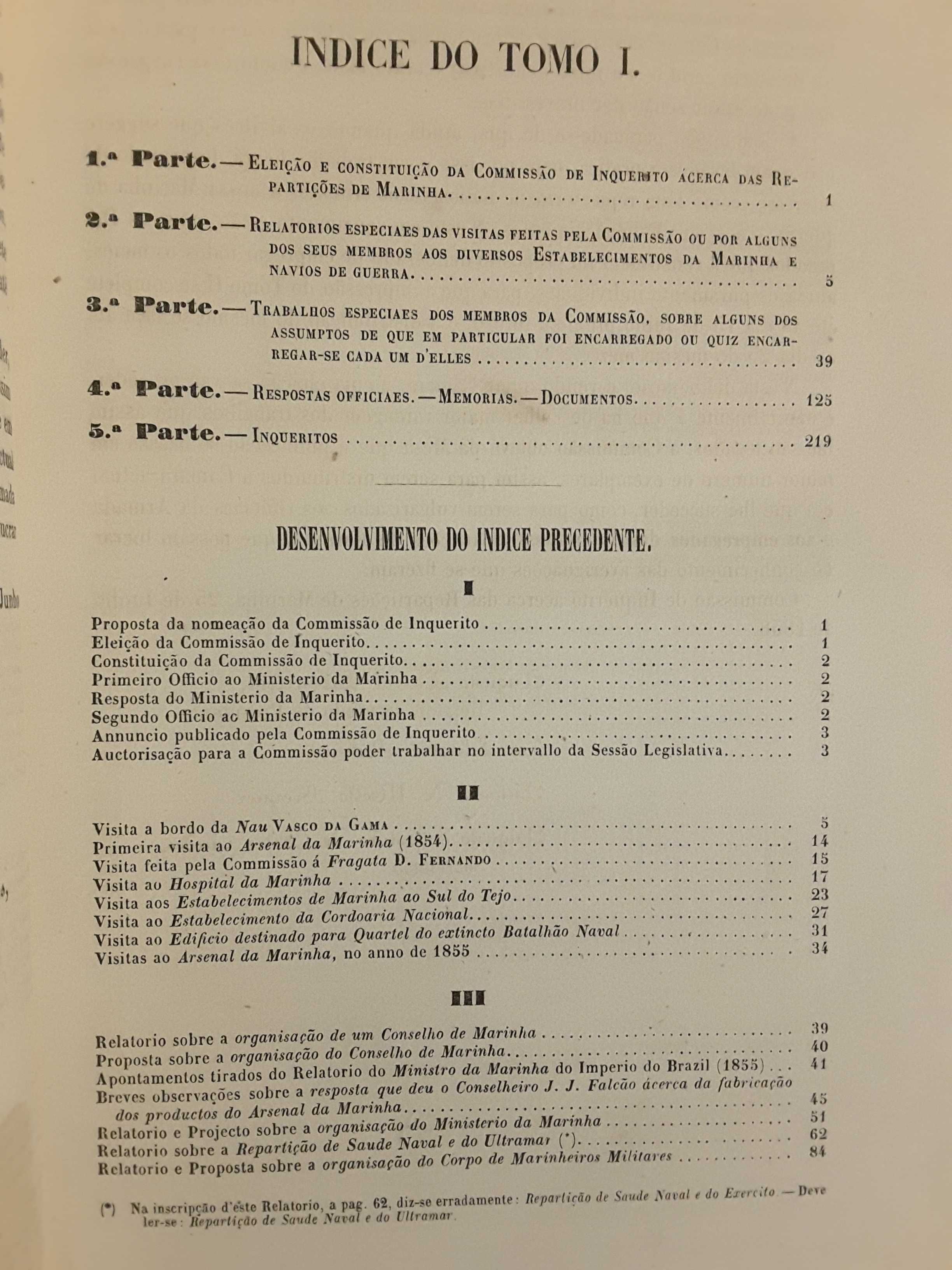 Inquerito Marinha (1856) / De Amicis: Marrocos (1889)