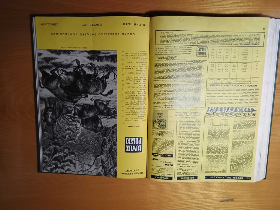 Łowiec Polski roczniki 1956-57 oprawa