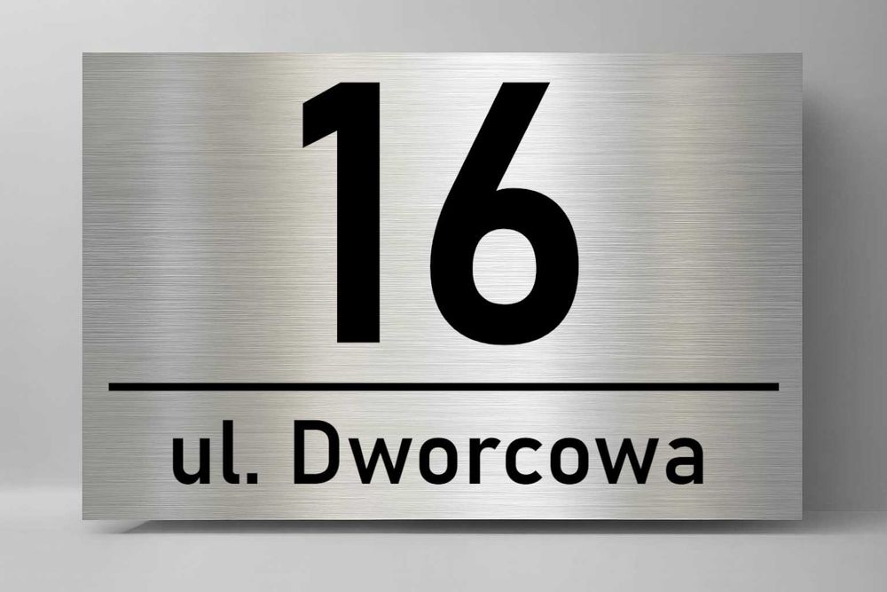 Numer na Dom Tabliczka Adresowa z numerem domu Nierdzewny numer domu