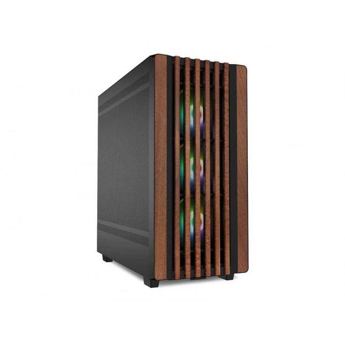 Корпус ПК Sharkoon Rebel C70G-RGB 4 кулера + натуральне дерево