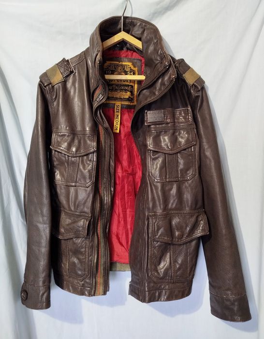 Куртка кожаная мужская Superdry р. Medium